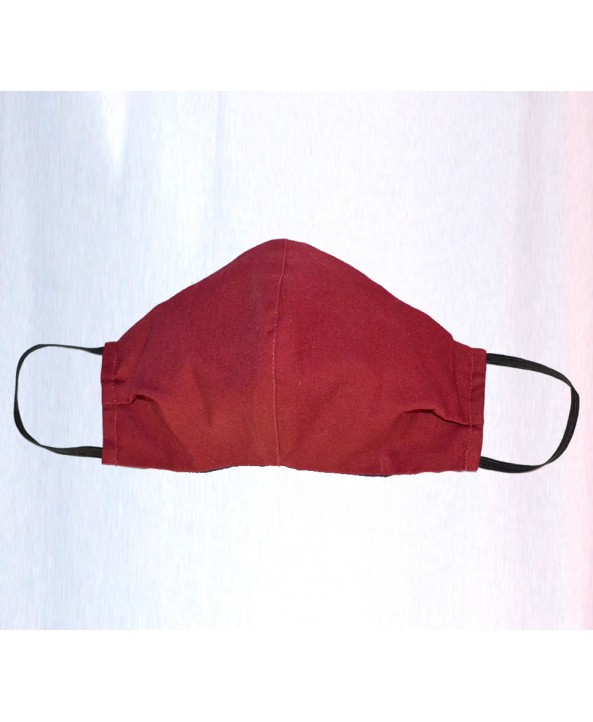 Wine Red 100% Cotton Washable Mask - Made in UK